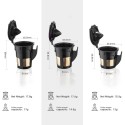 recafimil Reusable Refillable Coffee Capsules Coffee Cup Filter Compatible with keurig 2.0 3 PCS(S/M/L)