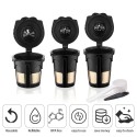 recafimil Reusable Refillable Coffee Capsules Coffee Cup Filter Compatible with keurig 2.0 3 PCS(S/M/L)