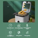 2.5L Electric Fryer Household Small 1000W High Power Multiple Function Stainless Steel Fryer Kebab French Fries Machine