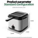 2.5L Electric Fryer Household Small 1000W High Power Multiple Function Stainless Steel Fryer Kebab French Fries Machine