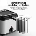 2.5L Electric Fryer Household Small 1000W High Power Multiple Function Stainless Steel Fryer Kebab French Fries Machine