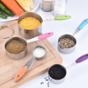 10PCS Measuring Cups and Spoons Set for Dry and Liquid Ingredients Baking Utensils Stainless Steel Silicone Heat-Resistant Cookware Set Kitchen Gadgets