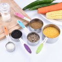 10PCS Measuring Cups and Spoons Set for Dry and Liquid Ingredients Baking Utensils Stainless Steel Silicone Heat-Resistant Cookware Set Kitchen Gadgets