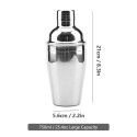 14 PCS Cocktail Shaker Set with Wood Stand 25.4oz Stainless Steel Cocktail Mixology Kit with Bartender Shaker Strainer Jigger Liquor Pourer Mixing Spoon Making Wine Drinks Tool for Home Bar