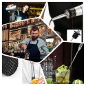 14 PCS Cocktail Shaker Set with Wood Stand 25.4oz Stainless Steel Cocktail Mixology Kit with Bartender Shaker Strainer Jigger Liquor Pourer Mixing Spoon Making Wine Drinks Tool for Home Bar