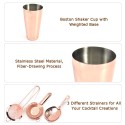 11 PCS Cocktail Shaker Set with Boston Shaker Cup and 3 Different Strainers Stainless Steel Cocktail Mixology Kit with Bartender Shaker Jigger Liquor Pourer Mixing Spoon Ice Tong Making Wine Drinks Tool for Home Bar