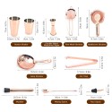 11 PCS Cocktail Shaker Set with Boston Shaker Cup and 3 Different Strainers Stainless Steel Cocktail Mixology Kit with Bartender Shaker Jigger Liquor Pourer Mixing Spoon Ice Tong Making Wine Drinks Tool for Home Bar