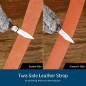1000/6000 Grit White Corundum Double-sided Whetstone with Leather Strop White Stone Correction Angel Guide