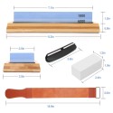 1000/6000 Grit White Corundum Double-sided Whetstone with Leather Strop White Stone Correction Angel Guide