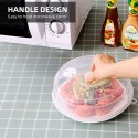 Microwave Oven Splash Guard 2 Pcs Microwave Cover 23*5.5cm / 9.1*2.2in Large Microwave Plate Cover for Food Microwave Hood with Adjustable Steam Valves