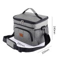 16L Big Capacity Leak Proof Lunch Bag Thermal Large Picnic Cool and Warm Insulated Pack Outdoor Food and Beverage Storage Shoulder Bag