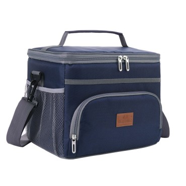 16L Big Capacity Leak Proof Lunch Bag Thermal Large Picnic Cool and Warm Insulated Pack Outdoor Food and Beverage Storage Shoulder Bag