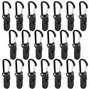 20pcs Tarp Awning Clamp Clips Tent Snaps Hangers Camping Tent Tighten Lock Grip Clamp with Carabiner for Outdoor Camping Farming Garden