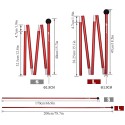 Folding Canopy Pole Outdoor Aluminium Alloy Tent Support Rods Beach Shelter Tarp Awning Pole Replacement Poles Accessories for Camping Hiking Backpacking Tent