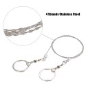 Outdoor Emergency Equipment Survival Gear Tool Kit Stainless Steel Wire Saw Hand Pocket Wire Saws for Camping Hiking Hunting