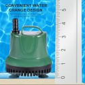 25W 1600L/H Submersible Water Pump Mini Fountain Pump with Power Cord Ultra Quiet Waterproof Water Pump for Aquarium Fish Tank Pond Water Gardens Hydroponic Systems with Nozzles