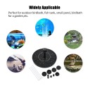 1.5W Solar Fountain Pump with 6 Nozzles Filter Anti-collision Bar Free Standing Water Pump Floating Fountain for Bird Bath Garden Samll Pond