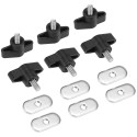 6 Sets Kayak Screws Nuts Hardware for Rail Canoe Kayak Track Mounting System Fishing Boat Accessories