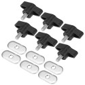 6 Sets Kayak Screws Nuts Hardware for Rail Canoe Kayak Track Mounting System Fishing Boat Accessories