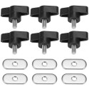 6 Sets Kayak Screws Nuts Hardware for Rail Canoe Kayak Track Mounting System Fishing Boat Accessories