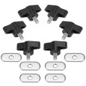 6 Sets Kayak Screws Nuts Hardware for Rail Canoe Kayak Track Mounting System Fishing Boat Accessories
