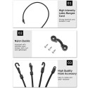 Kayak Paddle Keeper Kayak Bungee Paddle Holder Kit Kayak Paddle Clip Kayak Rigging Accessory with Rivets