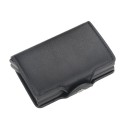 Fashion Men Anti RFID Double Layers Credit Card Holder PU Leather Metal ID Card Case Aluminum Card Protection Male Travel Wallet