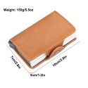 Fashion Men Anti RFID Double Layers Credit Card Holder PU Leather Metal ID Card Case Aluminum Card Protection Male Travel Wallet