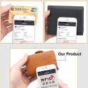 Fashion Men Anti RFID Double Layers Credit Card Holder PU Leather Metal ID Card Case Aluminum Card Protection Male Travel Wallet