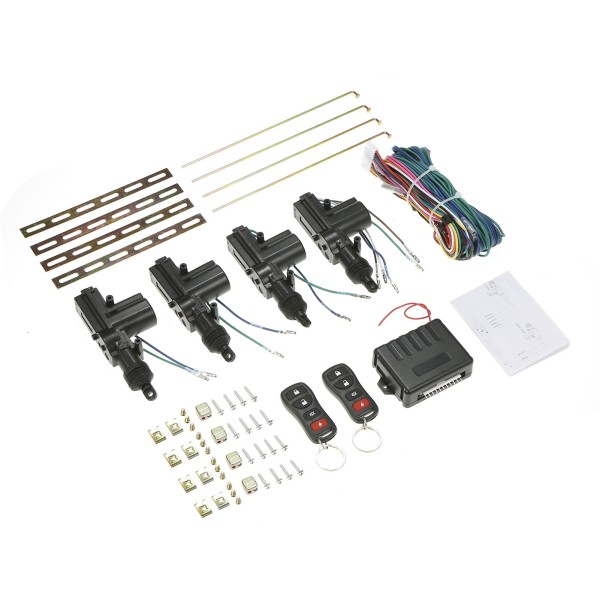 Car Door Lock Keyless Entry System Remote Central Control Door Locking Kit Universal With 4 Door Lock Actuators