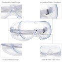 Safety Goggles Adults Adjustable Safety Glasses Splash Impact Resistant Anti Fog Clear Lens Eyewear Use with Prescription Glasses